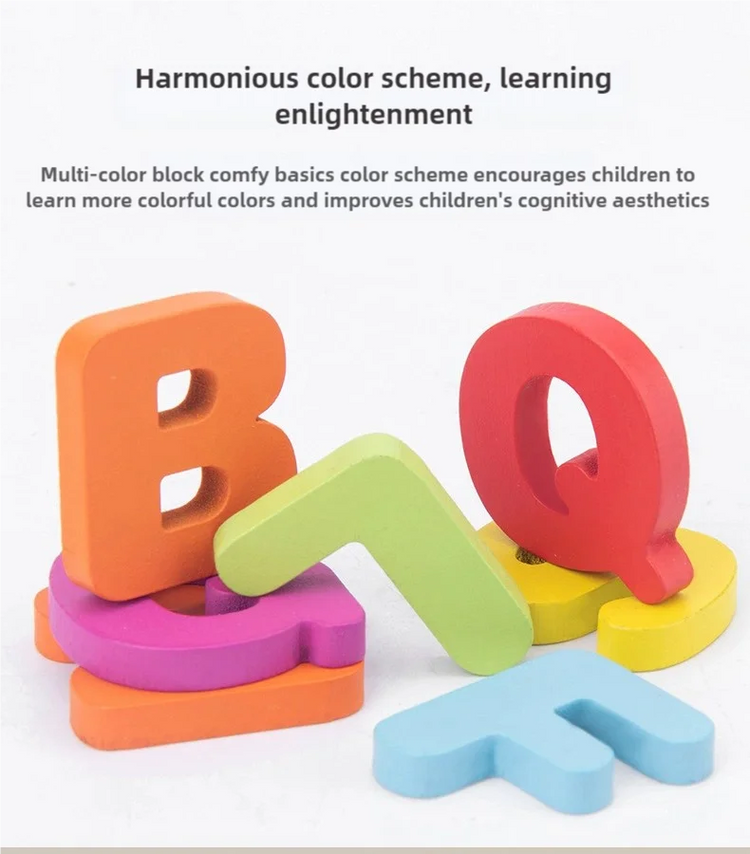 Kids Alphabetic Arithmetic Number Geometric Shapes Wooden Puzzle Montessori Preschool Learning Educational Game Toy for Children