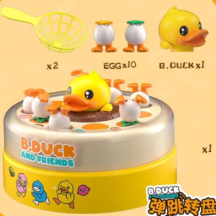 Children Bouncing Yellow Duck Toy Children Bouncing Turntable Concentration Training Puzzle Parent Child Interaction Toy