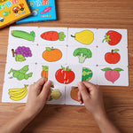 32Pcs Toddler Matching Card Early Montessori Education Puzzle Toys Cartoon Jigsaw Animal Color Shape Cognitive Training Gifts