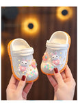 Children's Slippers Cute Cartoon Girls Boys with Soft Soles Baby Bags Perforated Shoes Home and Baby Sandals