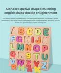 Kids Alphabetic Arithmetic Number Geometric Shapes Wooden Puzzle Montessori Preschool Learning Educational Game Toy for Children