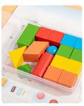16/24/38Pcs Hot Wooden Building Blocks Set Assembled Building Blocks Baby Shape Color Early Educational Toys Gifts for Children